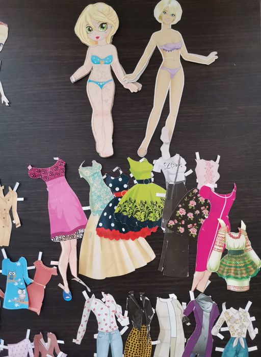 Бумажные куклы одевалки ателье детское ляльки паперові