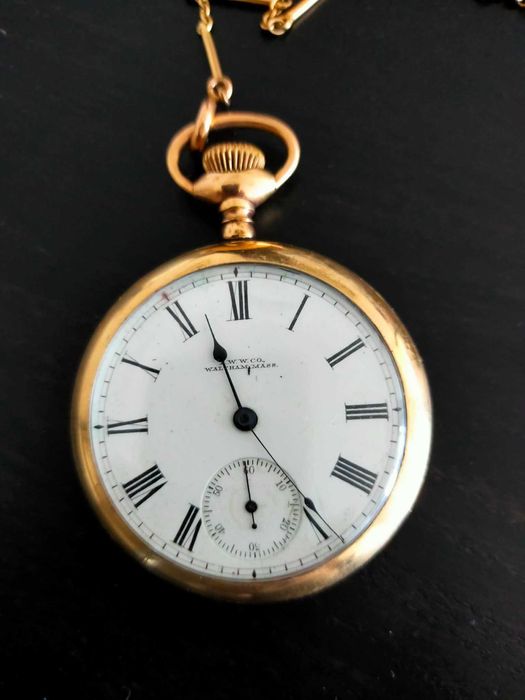 Relógio de bolso Walthman plaqueado
