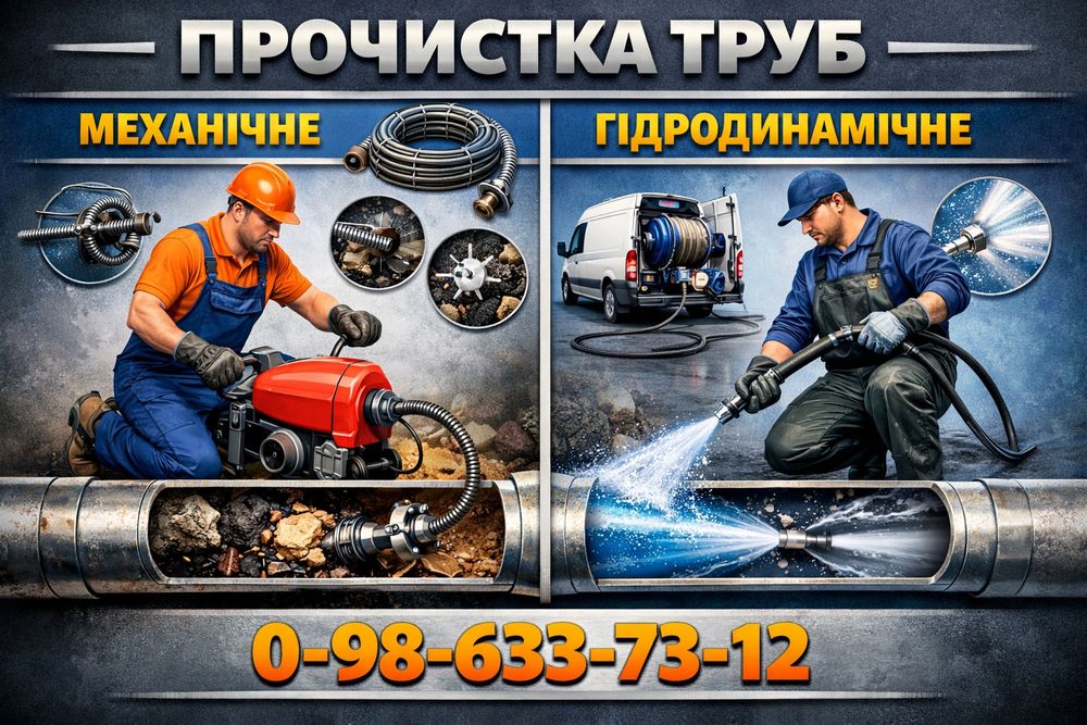 Ремонт,викачка ям септиків каналізацій дренажу труб. Гідродинаміка