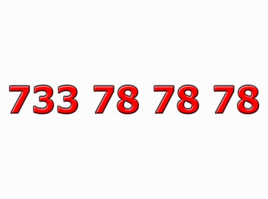 Złoty numer ___ 733 78 78 78 ___ Platynowy - ViP