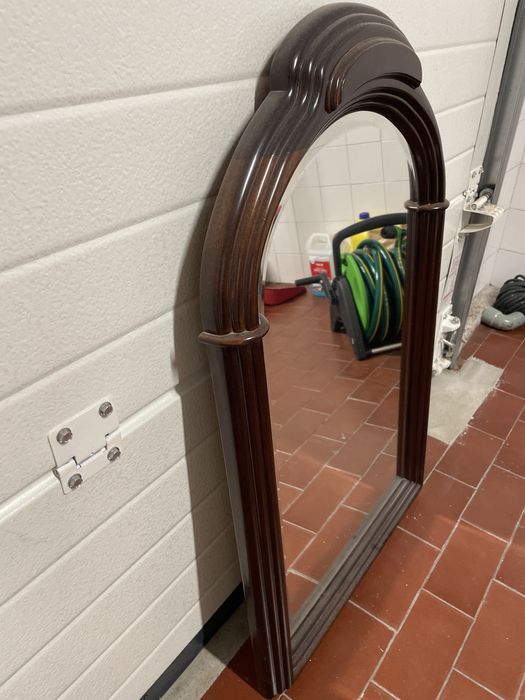 Espelho de Madeira - Mogno - Vintage