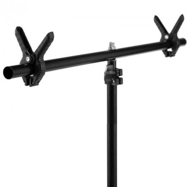 Фотозона для зйомки ПВХ Фон 120×200 см.Сірий + Тримач фону.