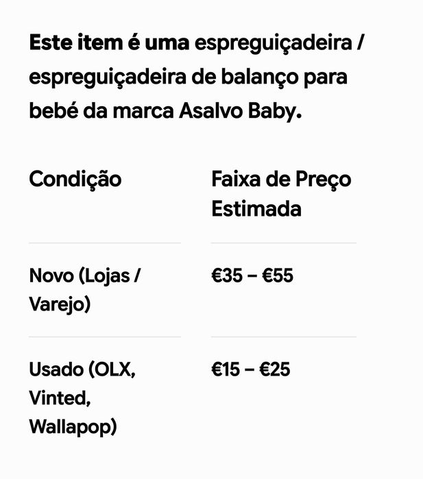 Espreguiçadeira asalvo baby