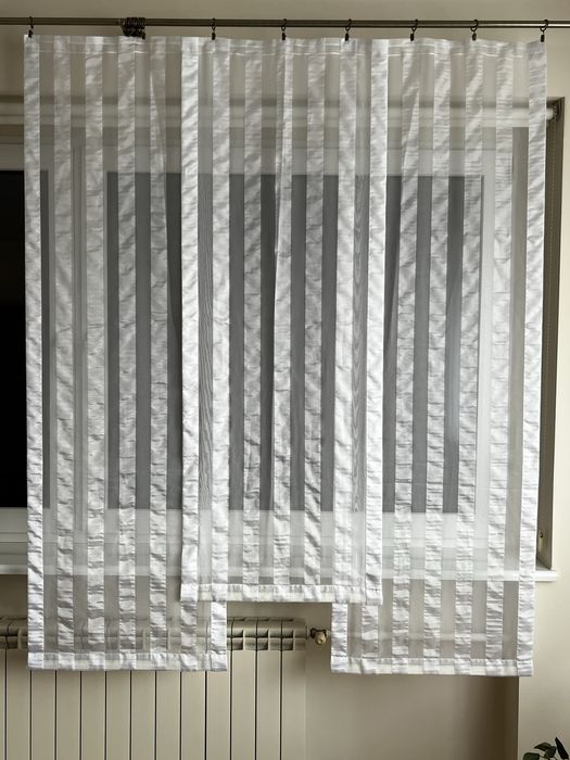 Firana panelowa biała 2 sztuki