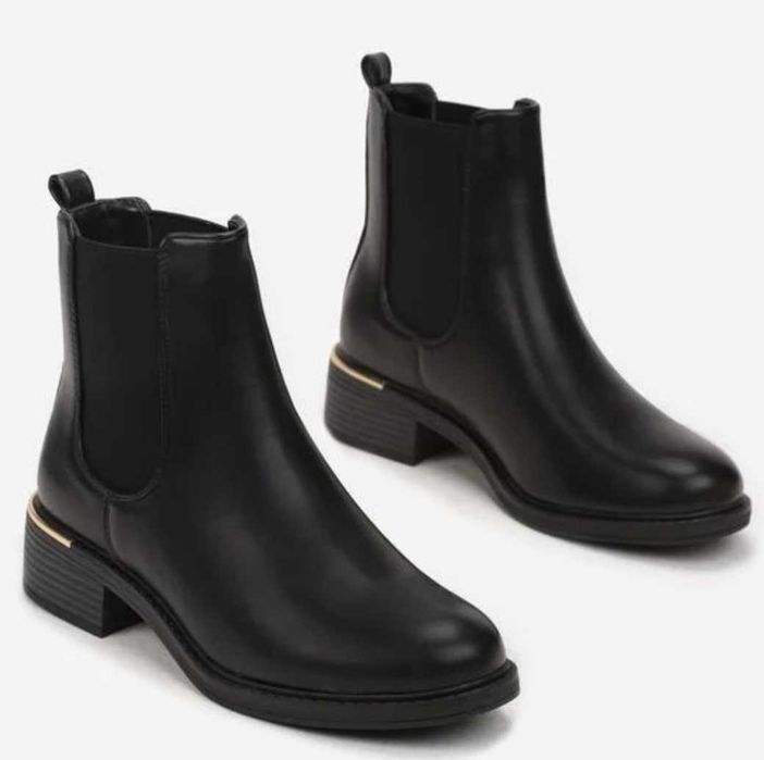 Czarne damskie botki - jak nowe.