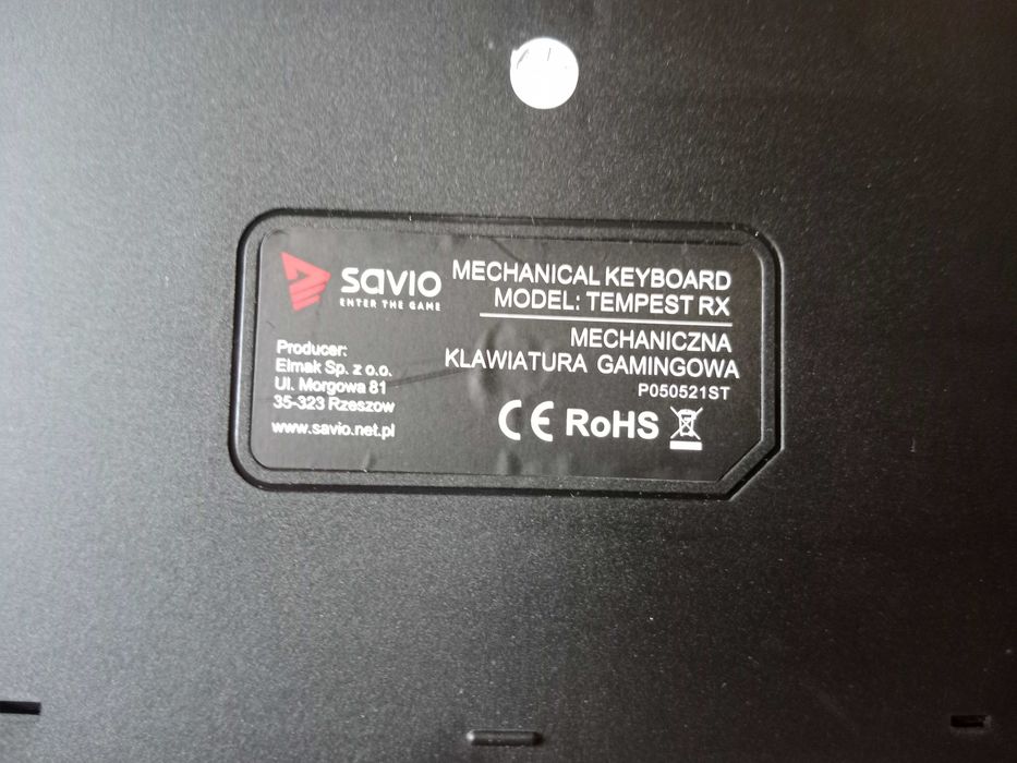 Klawiatura Mechaniczna Savio Tempest RX
