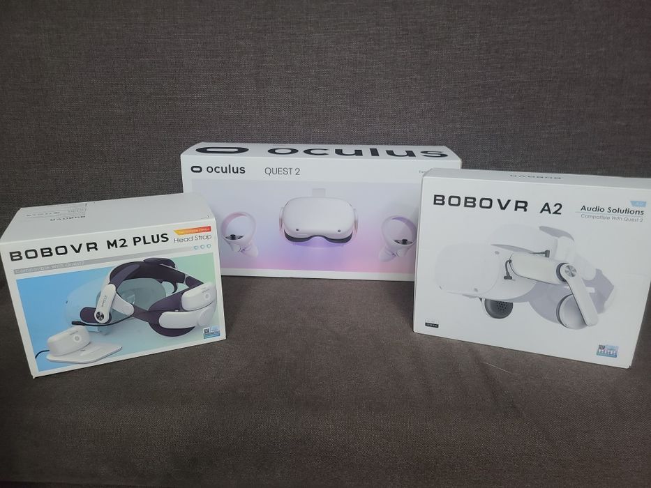 Oculus Quest 2 + BOBOVR M2 Plus + 2 акумулятори + BOBOVR A2 | Повний VR-комплект