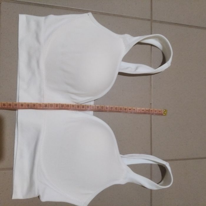Biustonosz biały bezszwowy rozmiar L/XL