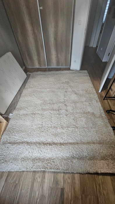 Dywan shaggy 200 x 280 cm beżowy