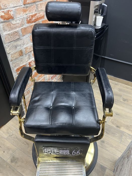 Fotel barberski Gabbiano boss 2 szt czarny