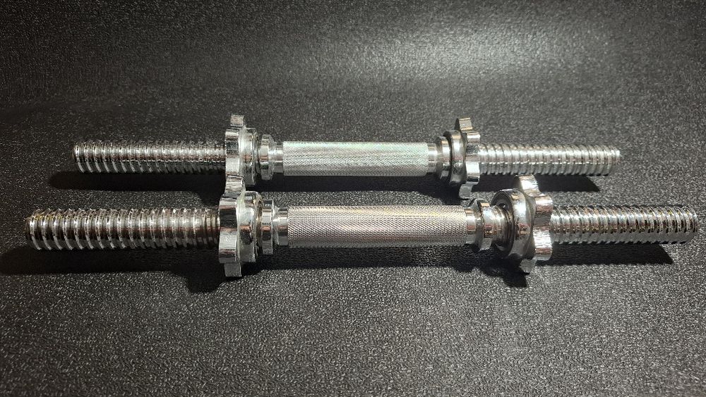 Duas Barras rosca Halteres 45cm 28mm 2,300kg cada