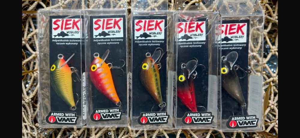 SIEK Woblery BZYK 3,5cm 2,3g - 5 szt- Zestaw- Recznie Robione- VMC