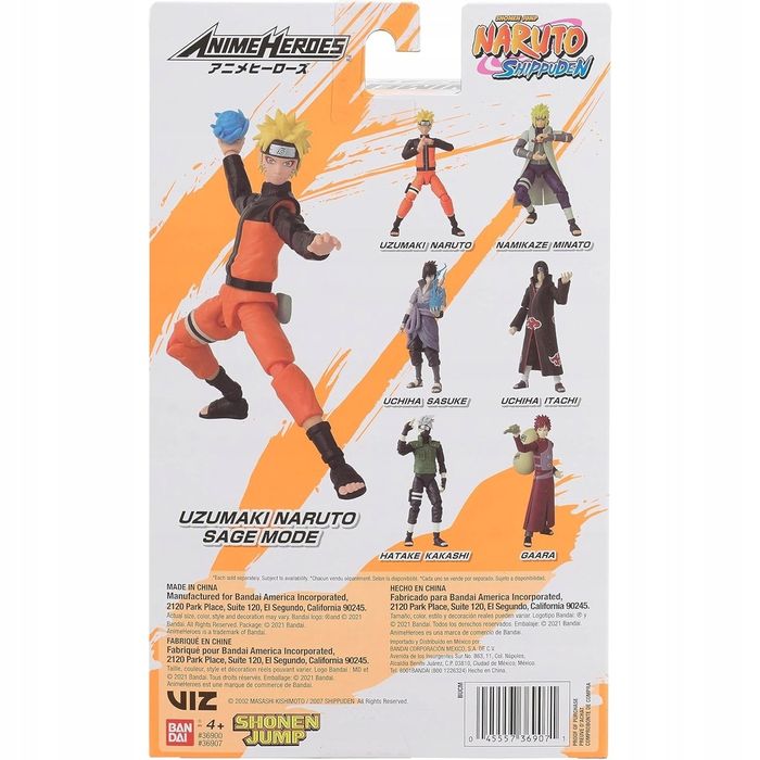 Naruto Shippuden Anime Heroes Ruchoma Figurka Uzumaki Naruto Sage Mode