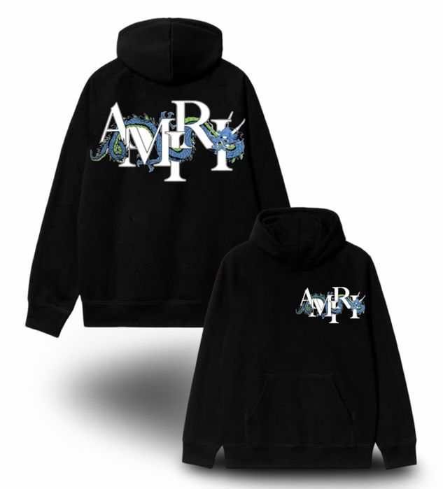 Худи Amiri Logo унисекс Амири кофта толстовка лонгслив черный
