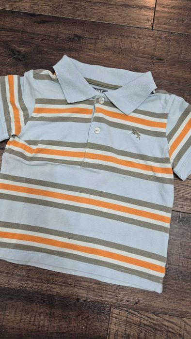 044 P koszulka polo nr 2 kr r paski pom H&M rozmiar 80 na 12 miesięcy