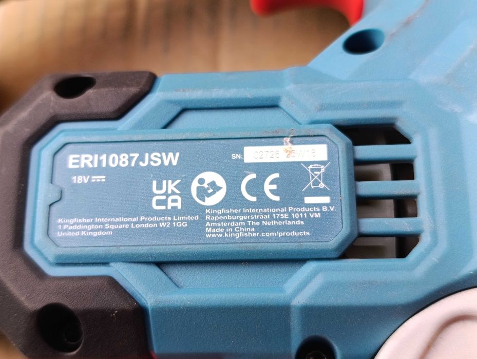 Wyrzynarka akumulatorowa Erbauer ERI1087JSW USZKODZONA bez aku