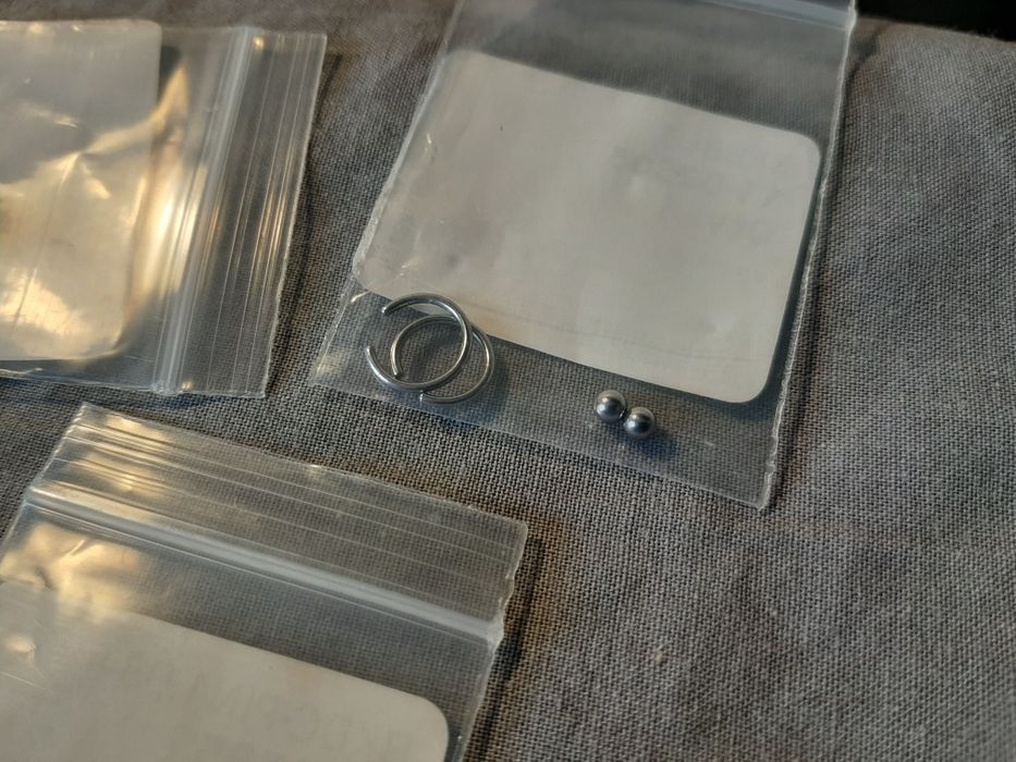 Pack piercings - barbell, banana, ball closure ring
