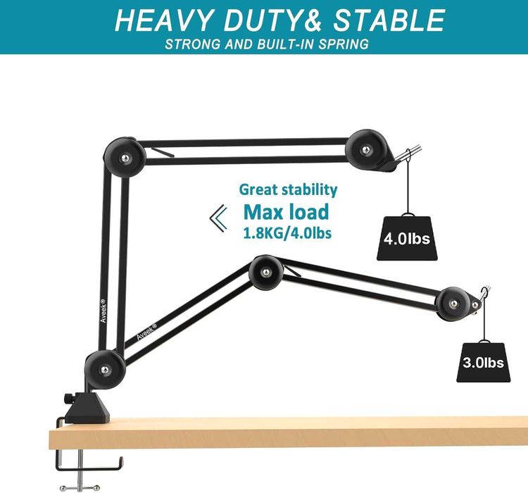 Wysięgnik ramienia mikrofonu, profesjonalny stojak mikrofonowy
