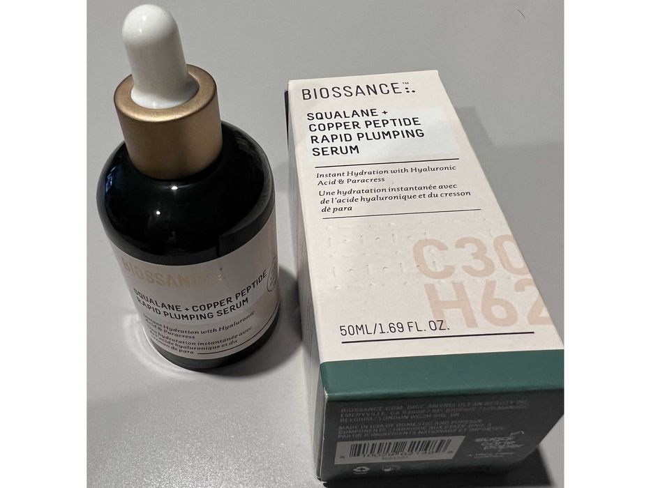 Serum Biossance Squalane + Copper Peptide Rapid Plumping