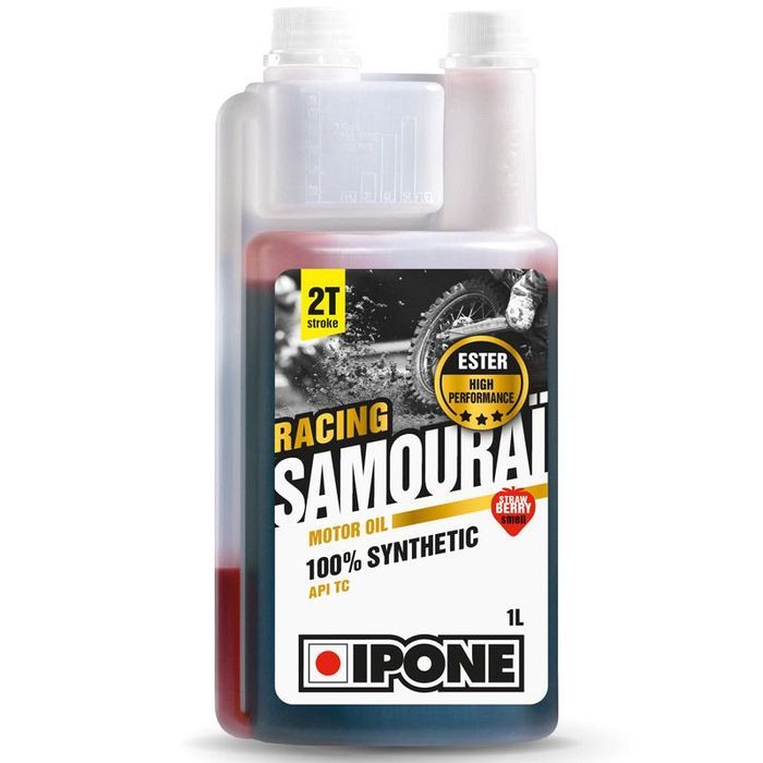 oleo 2 tempos ipone samourai racing morango 100% sintetico 1l