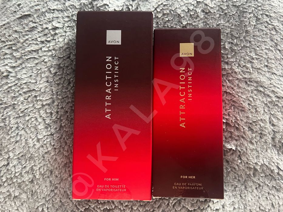 Attraction Instinct Avon -> Męski 75ml + Damski 50ml - Zestaw