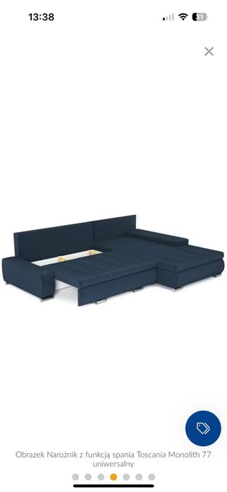 Narożnik z funkcja spania