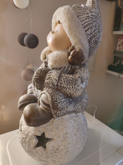 Duża figurka lampion 46 cm + lampki druciki.