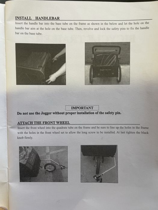 Atrelado Biciclete Crianças/Cães/ Multifunções