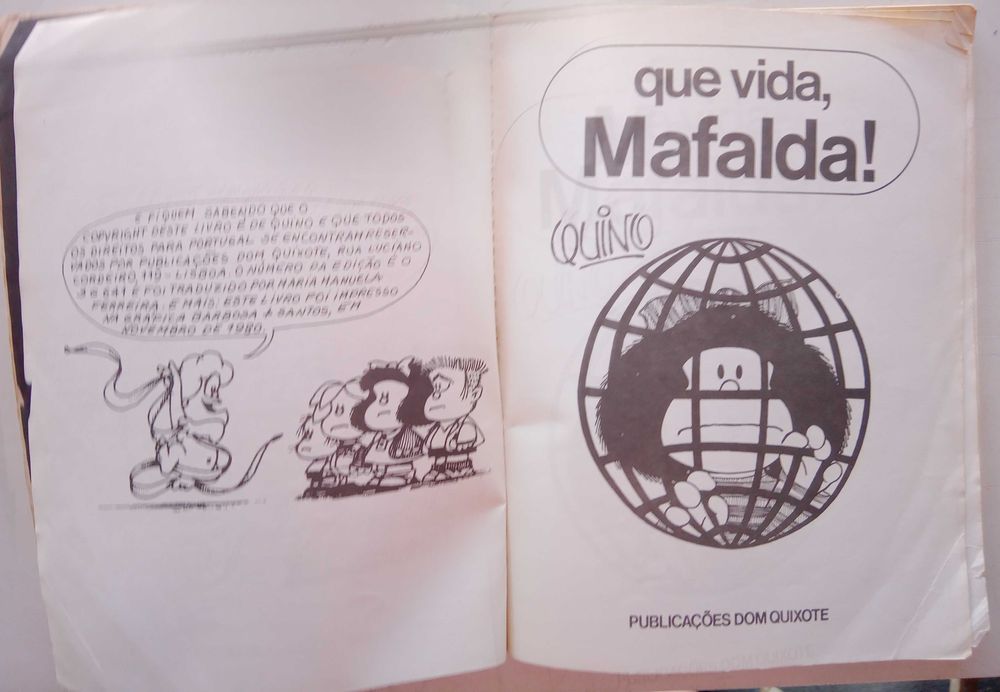 Quino  - - - Que Viva Mafalda - - - - -Livro