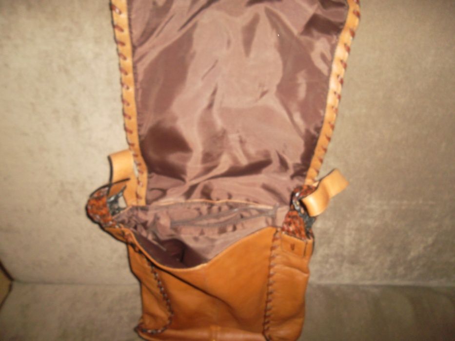 Torebka skórzana z PRL-U