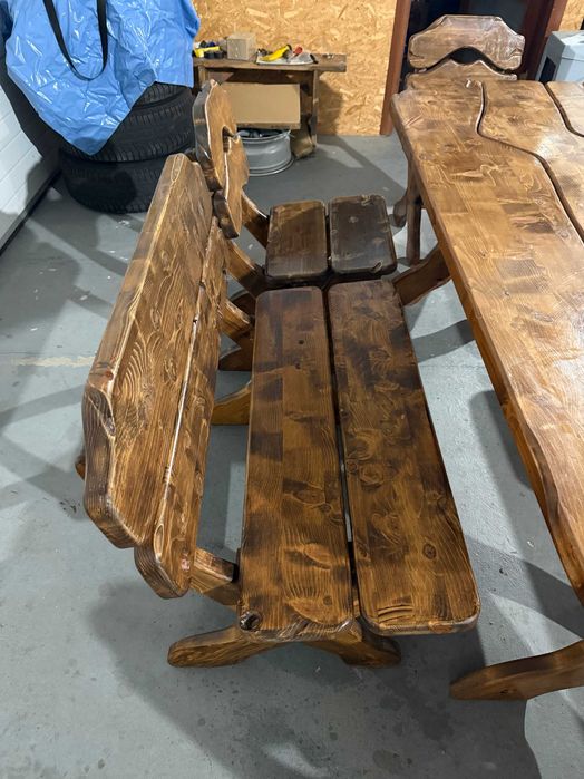 Стіл з кріслами ручної роботи в альтанку комплект