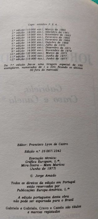 Gabriela Cravo e Canela - Jorge Amado