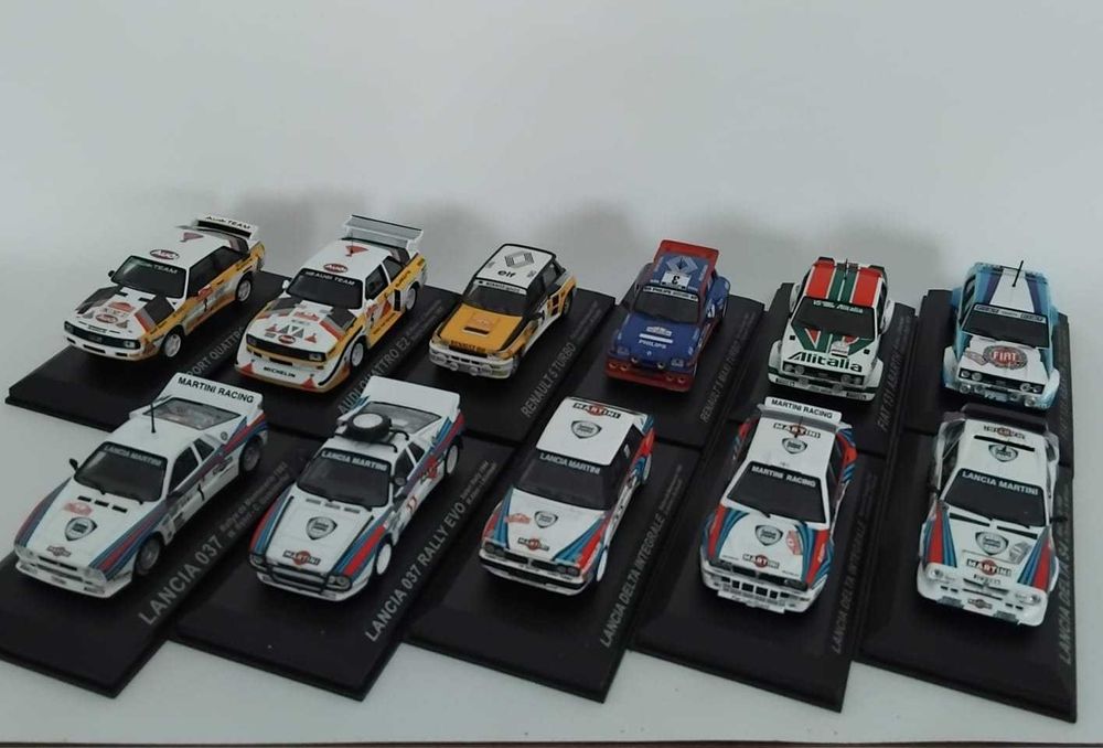 Lancia 037 Rally, AUDI Quattro E2, Renault 5 Turbo 1-43. 25€.  Vendo miniaturas da minha coleção.