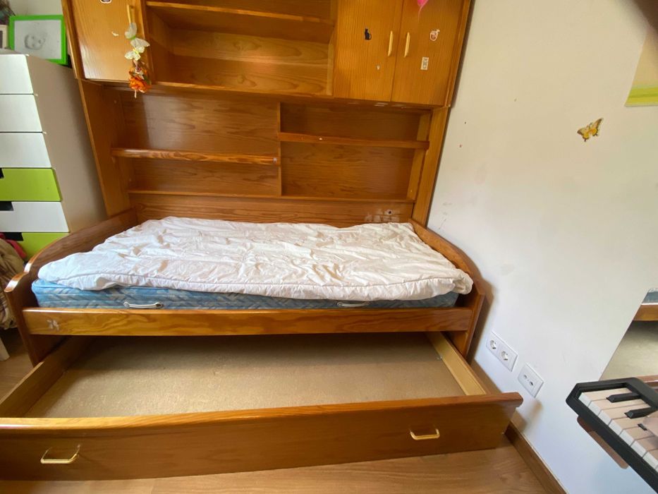 Estúdio para quarto cama e móvel