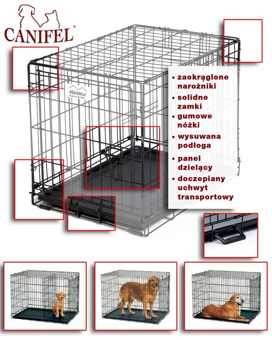 MidWest ConTour Klatka dla psów 79x49x55cm