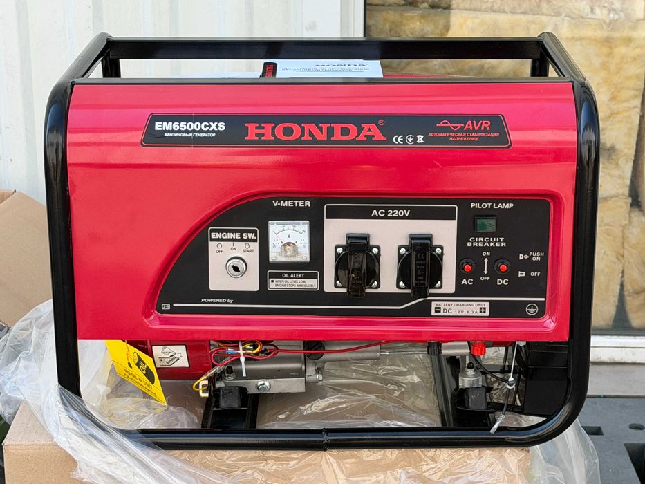 ГАЗ Бензин HONDA Генератор 6-6.5 кВт з електростартером автозапуск EM6500CXS 6500 ватт електростанція хонда гбо 6квт 6клв на газу