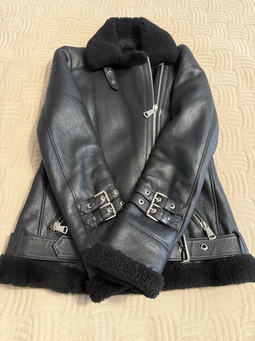 Кожаная дубленка на овчине