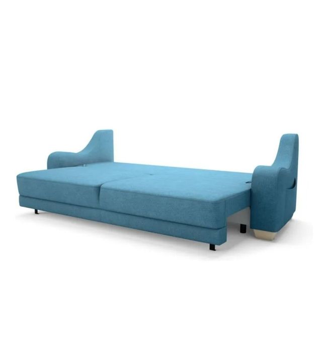 Sofa rozkładana z pufą