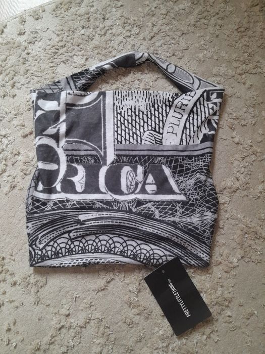 Crop top bluzka na szyję wzory xxs xs s letnia plazow