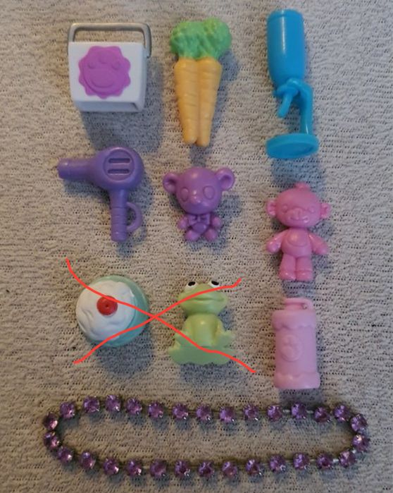 Dodatki littlest pet shop maskotka marchewka poidło tort żaba suszarka