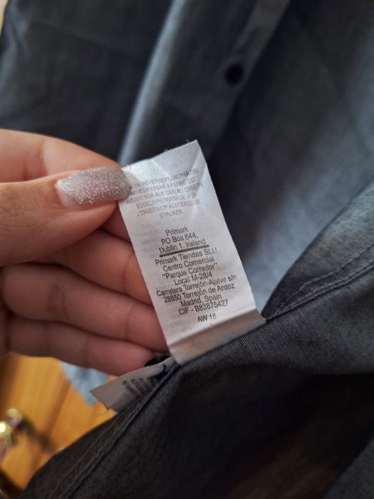 Camisa Manga Comprida Cinzenta T: 38 Primark