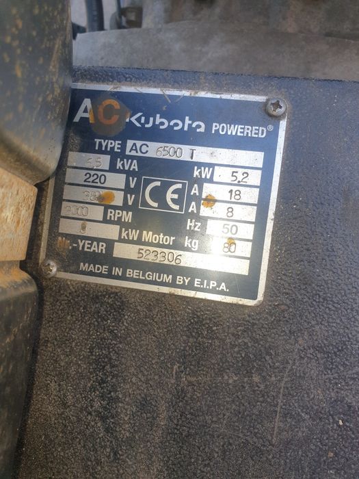 Agregat prądotwórczy Kubota 380V