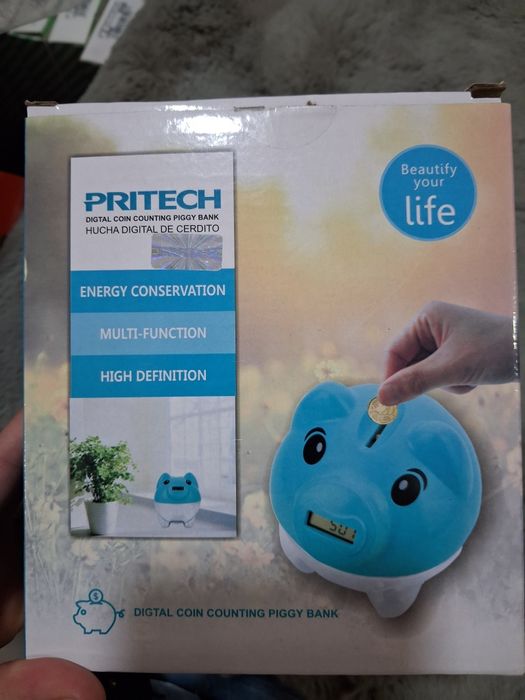 Mealheiro digital que conta logo o dinheiro