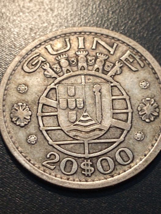 20 escudos - Guiné 1952 - Prata - Bela