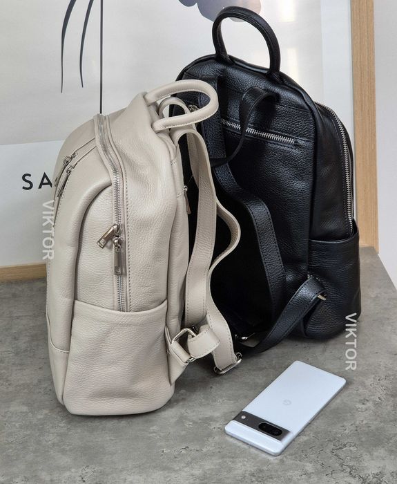 Стильный и удобный кожаный итальянский рюкзак. Шкіряний рюкзак