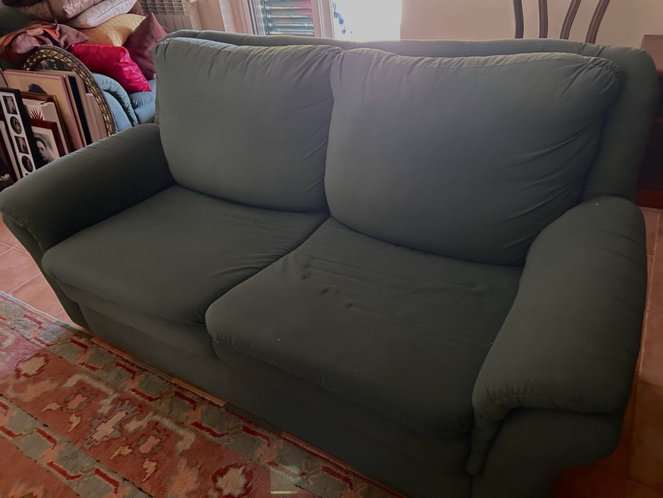 Sofá verde escuro otimo estado (oferta do single do conjunto)
