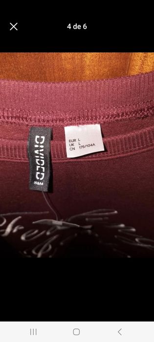 Sweat bordeax L (serve a XL) preço negociável