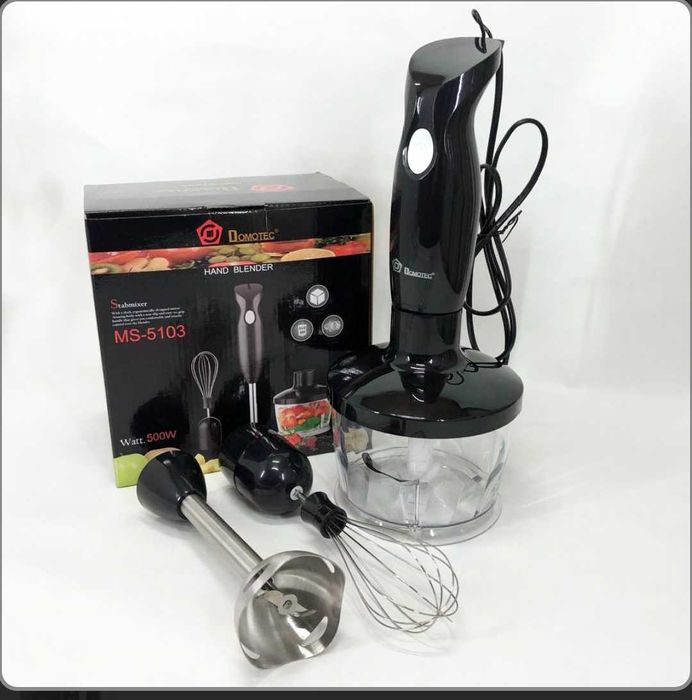 Блендер DOMOTEC MS-5103 3в1 занурювальний, 500 Вт, ручний