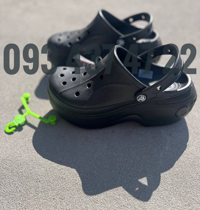 Жіночі Крокси Сабо на Платформі Bella Clog White Crocs Bella Clog