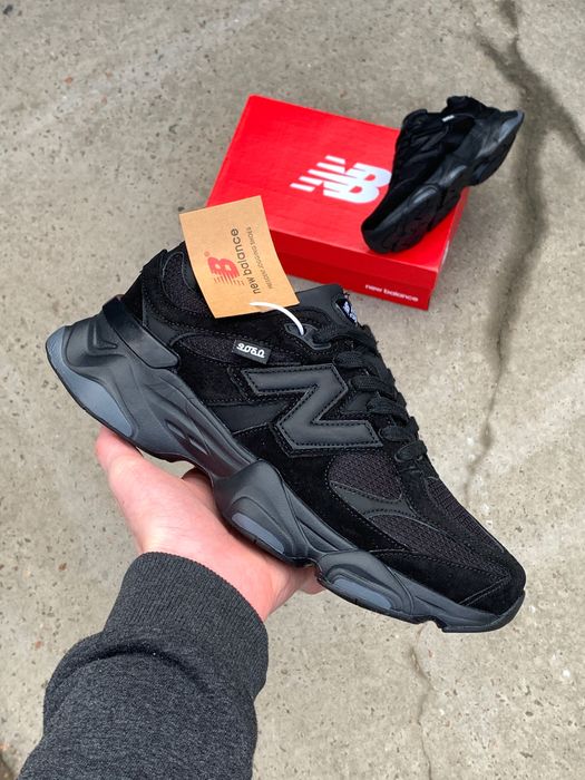 Водонепроникні кросівки New Balance 9060 ТЕРМО Black (41-46) — чоловічі Нью Беланс, утеплені, на осінь та єврозиму